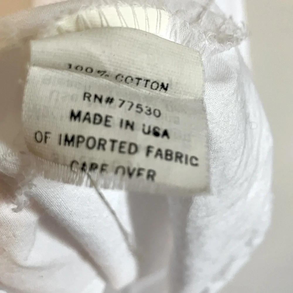 Vintage Cotton Lace White Button Down Shirt - Picture 4 of 7